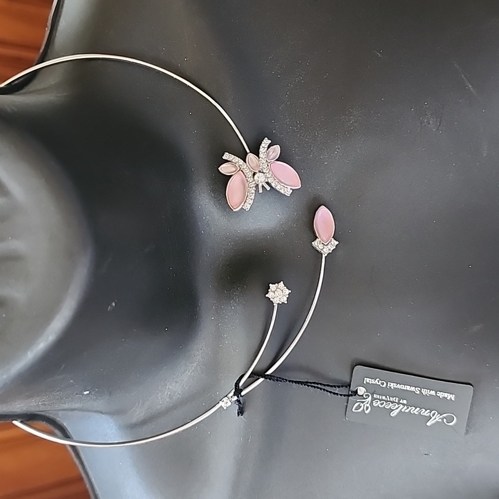 Annaleece by Devries Swarovski Crystals chocker necklace butterfly jewelry